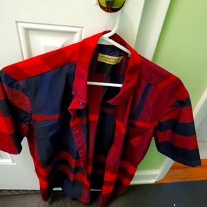 Burberry Thornaby Check Short Sleeve Parade Red